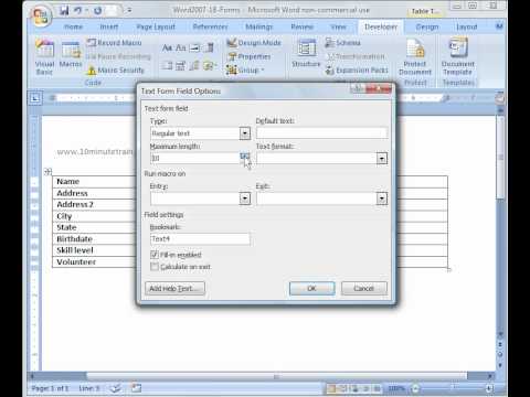 create a fillable form in word 2011 for mac
